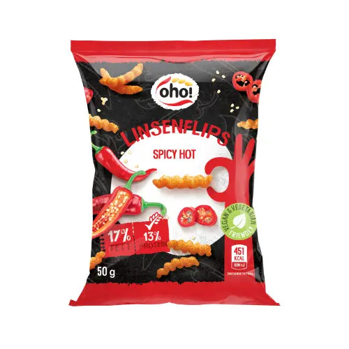 oho! Linsen Flips Spicy Hot 10x50g