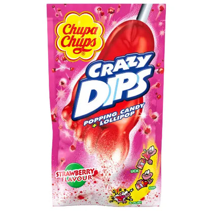 Chupa Chups Crazy Dips Erdbeere 24 Beutel im Karton