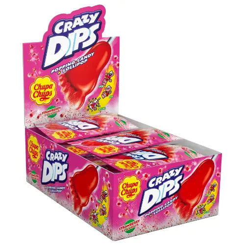 Chupa Chups Crazy Dips Erdbeere 24 Beutel im Karton