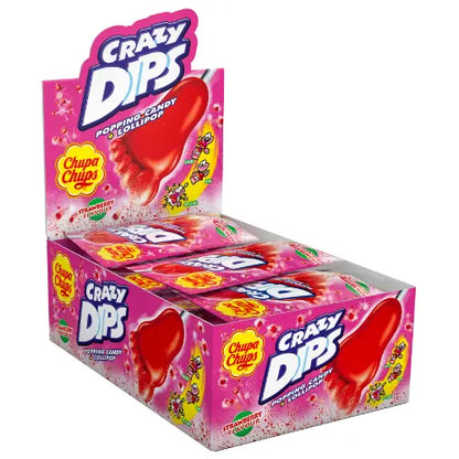 Chupa Chups Crazy Dips Erdbeere 24 Beutel im Karton