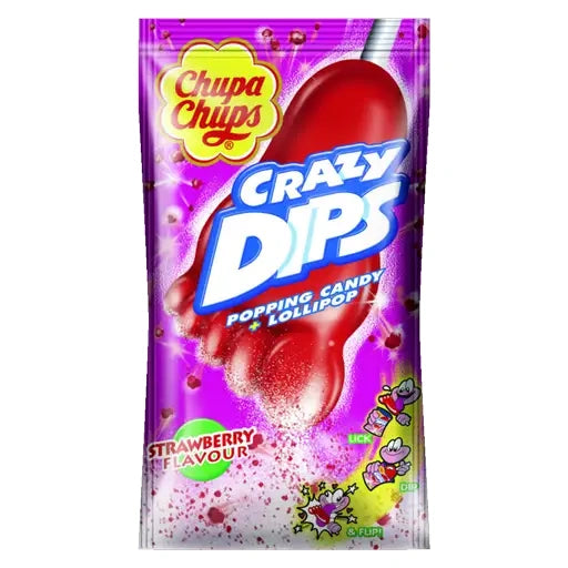 Chupa Chups Crazy Dips Erbeere 24 Stück im Karton