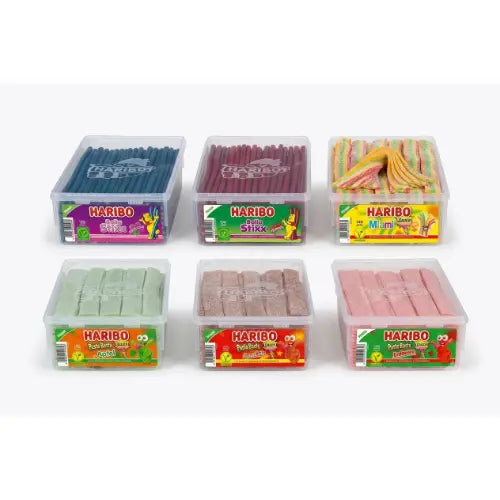 HARIBO Party-Bundle: Pasta Basta & Balla Stixx Vorratsdosen