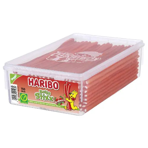 Haribo Balla Stixx Erdbeer 150 Stück in der Dose