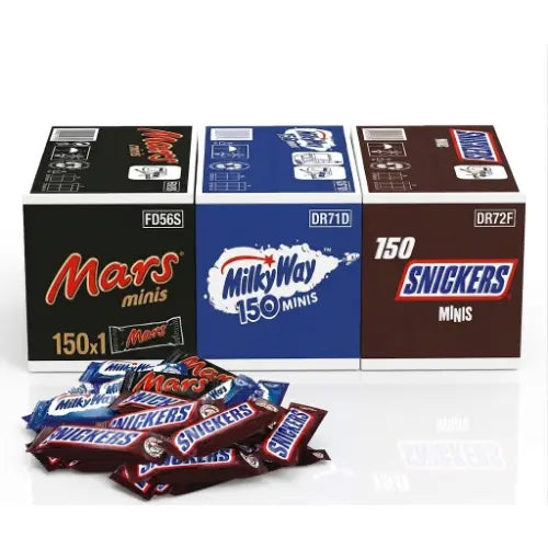 Büro-Genuss XXL: 450er Team-Vorratspaket mit Mars, Snickers & Milky Way