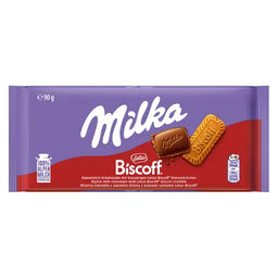 Milka Biscoff Schokoladentafel 90 GR 24x90g im Karton - Produktbild einzeln