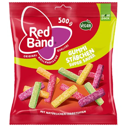 Red Band Gummi Stäbchen Super Sauer 500g im Beutel