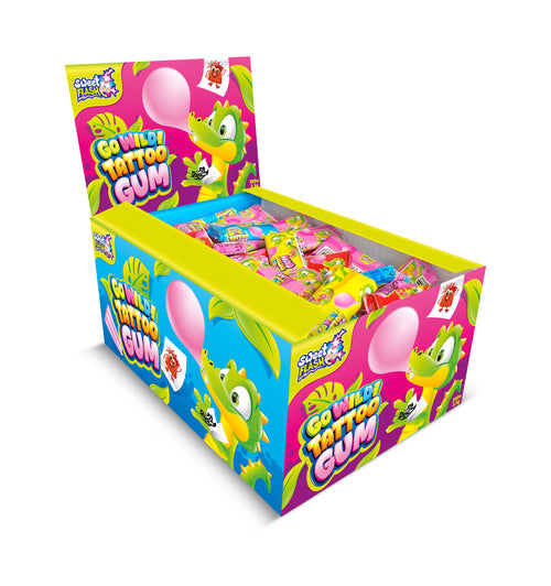 Sweet Flash Go Wild! Tattoo Gum 200 Stück im Karton