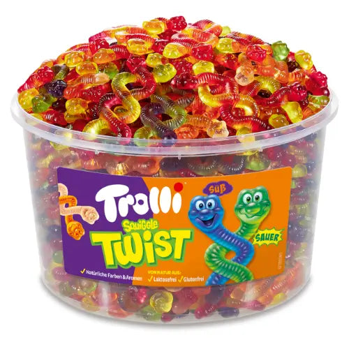 Trolli Squiggle Twist 150 Stück im Karton
